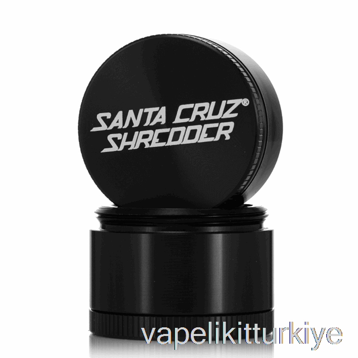 Vape Türkiye Santa Cruz Parçalayıcı 1.6 Inç Küçük 4 Parçalı öğütücü Siyah (40mm)